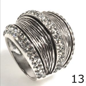 Silver Plated Rhinestone Ring